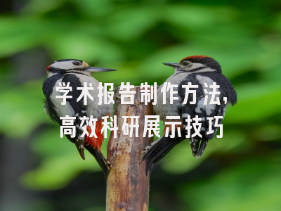 学术报告制作方法，高效科研展示技巧