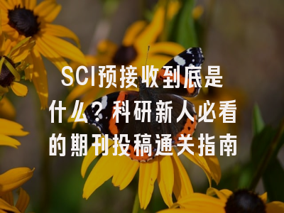 SCI预接收到底是什么？科研新人必看的期刊投稿通关指南