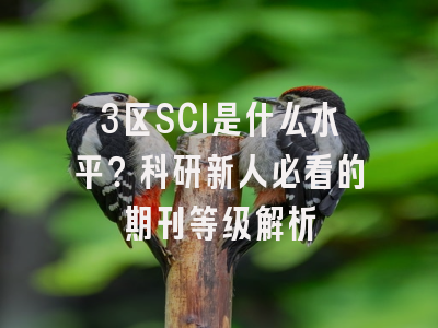 3区SCI是什么水平？科研新人必看的期刊等级解析