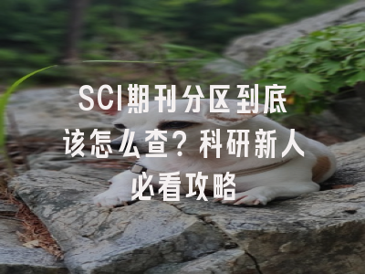 SCI期刊分区到底该怎么查？科研新人必看攻略