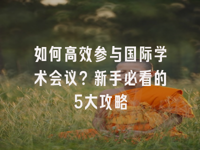 如何高效参与国际学术会议？新手必看的5大攻略