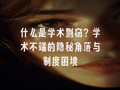 什么是学术剽窃？学术不端的隐秘角落与制度困境