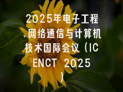 2025年电子工程、网络通信与计算机技术国际会议（ICENCT 2025）