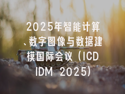 2025年智能计算、数字图像与数据建模国际会议（ICDIDM 2025）