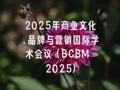 2025年商业文化、品牌与营销国际学术会议（BCBM 2025）