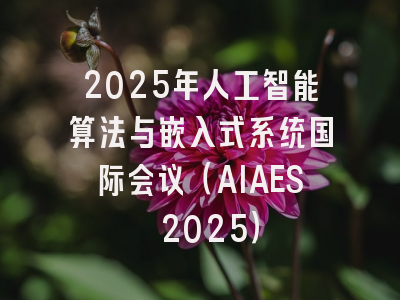 2025年人工智能算法与嵌入式系统国际会议（AIAES 2025）
