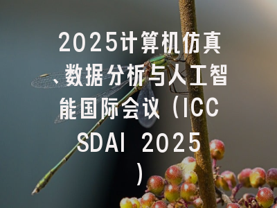 2025计算机仿真、数据分析与人工智能国际会议（ICCSDAI 2025）