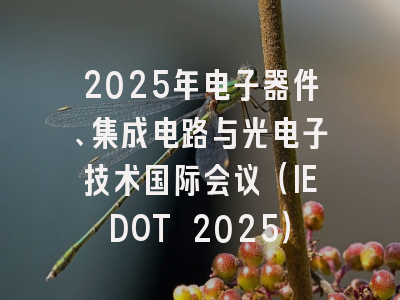 2025年电子器件、集成电路与光电子技术国际会议（IEDOT 2025）