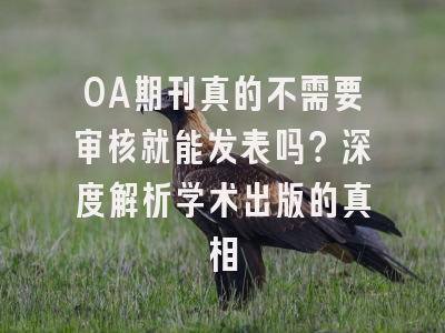 OA期刊真的不需要审核就能发表吗？深度解析学术出版的真相