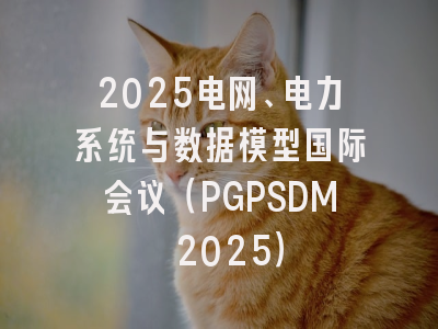 2025电网、电力系统与数据模型国际会议（PGPSDM 2025）