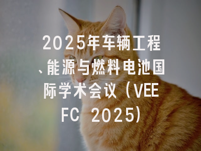 2025年车辆工程、能源与燃料电池国际学术会议（VEEFC 2025）