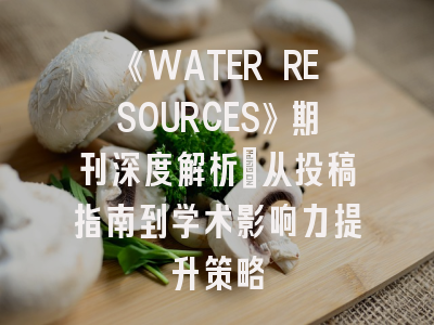 《WATER RESOURCES》期刊深度解析：从投稿指南到学术影响力提升策略