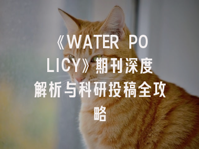 《WATER POLICY》期刊深度解析与科研投稿全攻略