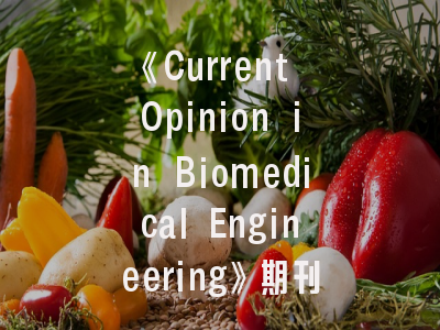 《Current Opinion in Biomedical Engineering》期刊解析_生物医学工程研究者的发表指南