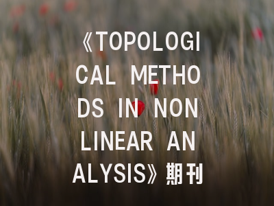 《TOPOLOGICAL METHODS IN NONLINEAR ANALYSIS》期刊介绍与投稿策略全解析