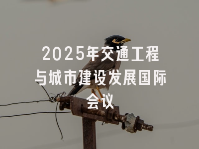 2025年交通工程与城市建设发展国际会议