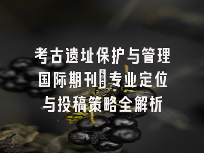 考古遗址保护与管理国际期刊_专业定位与投稿策略全解析
