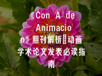 《Con A de Animacion》期刊解析_动画学术论文发表必读指南
