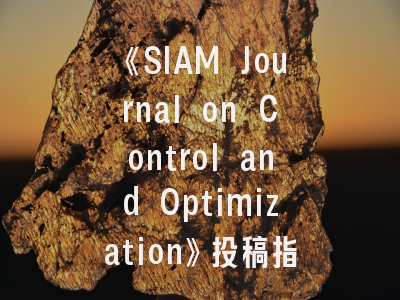 《SIAM Journal on Control and Optimization》投稿指南：如何在顶尖学术期刊突围？