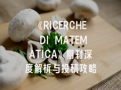 《RICERCHE DI MATEMATICA》期刊深度解析与投稿攻略
