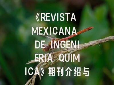 《REVISTA MEXICANA DE INGENIERIA QUIMICA》期刊介绍与投稿策略全解析