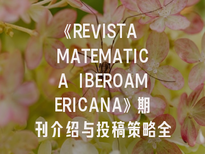 《REVISTA MATEMATICA IBEROAMERICANA》期刊介绍与投稿策略全解析