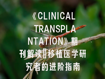 《CLINICAL TRANSPLANTATION》期刊解读｜移植医学研究者的进阶指南