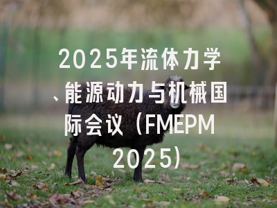 2025年流体力学、能源动力与机械国际会议（FMEPM 2025）