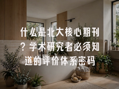 什么是北大核心期刊？学术研究者必须知道的评价体系密码