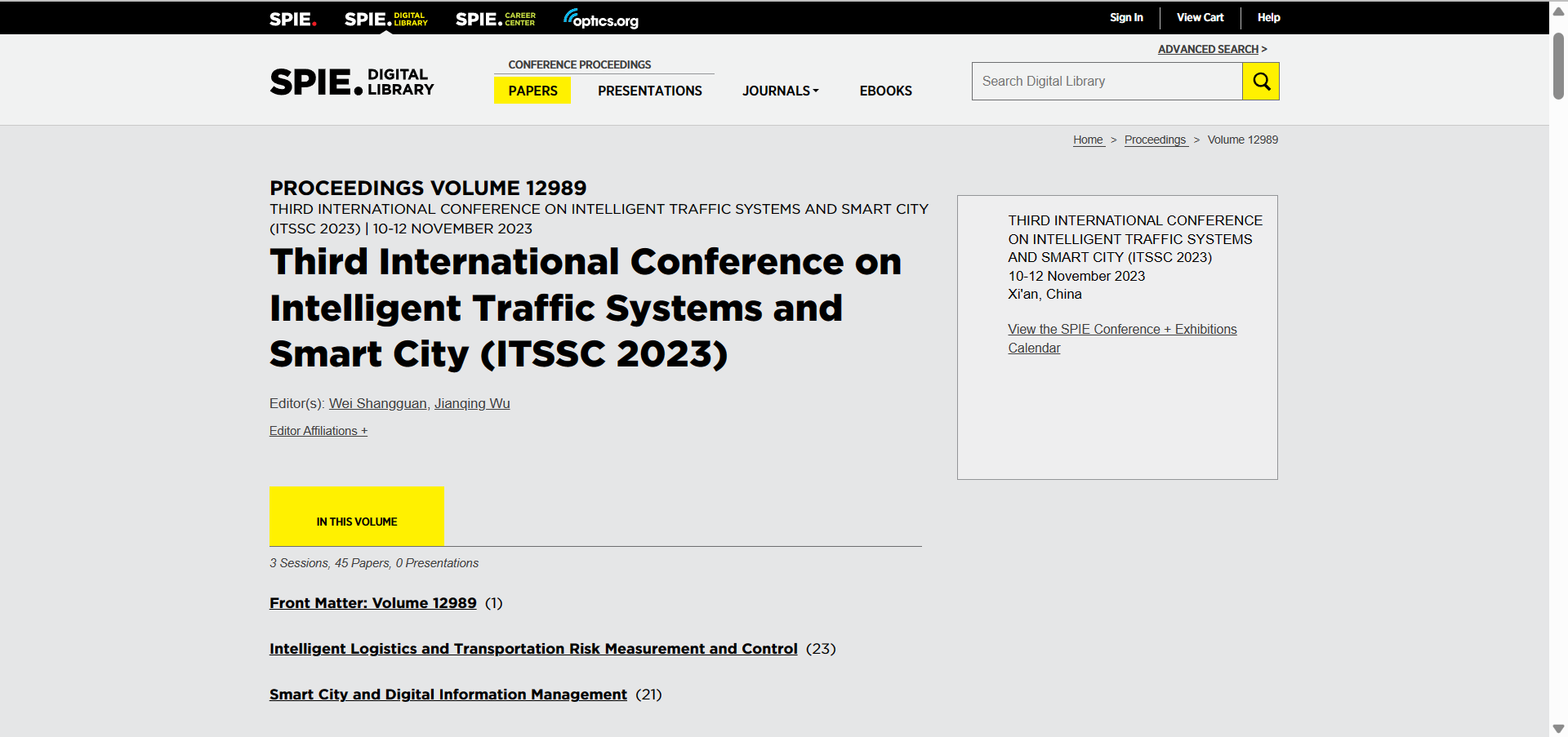 第五届智能交通系统与智慧城市国际学术会议（ITSSC 2025）