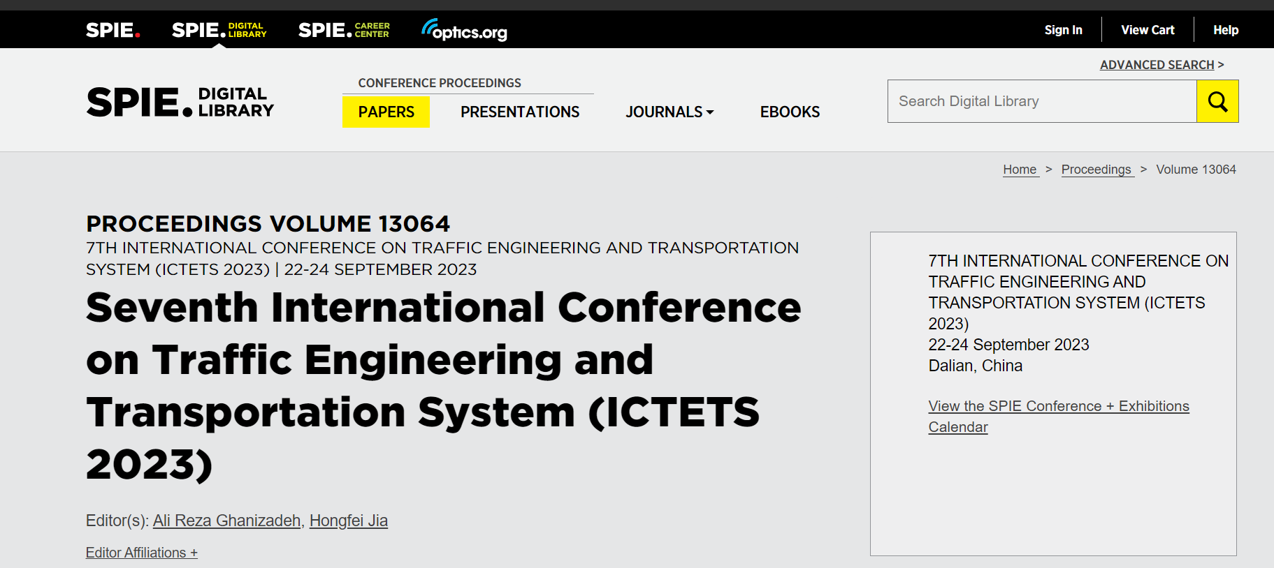 第九届交通工程与运输系统国际学术会议（ICTETS 2025）