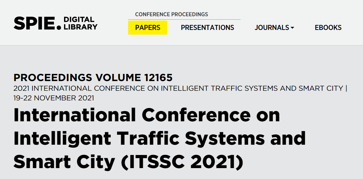 第五届智能交通系统与智慧城市国际学术会议（ITSSC 2025）