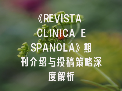 《REVISTA CLINICA ESPANOLA》期刊介绍与投稿策略深度解析