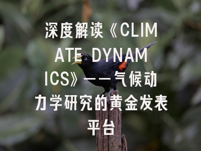深度解读《CLIMATE DYNAMICS》——气候动力学研究的黄金发表平台