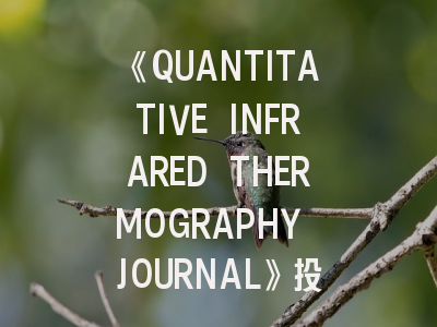 《QUANTITATIVE INFRARED THERMOGRAPHY JOURNAL》投稿全解：如何在国际顶刊发表红外热成像研究？