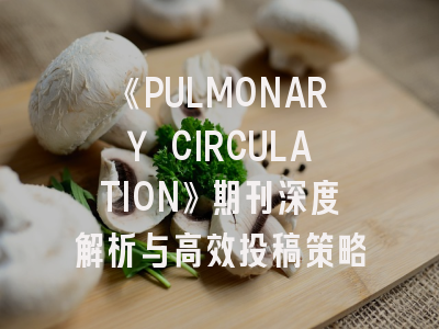 《PULMONARY CIRCULATION》期刊深度解析与高效投稿策略