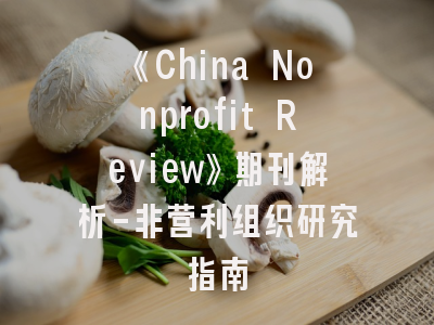 《China Nonprofit Review》期刊解析-非营利组织研究指南