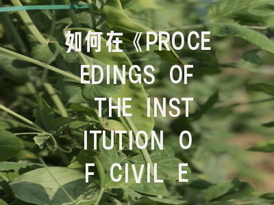 如何在《PROCEEDINGS OF THE INSTITUTION OF CIVIL ENGINEERS-ENERGY》高效发表能源工程研究？