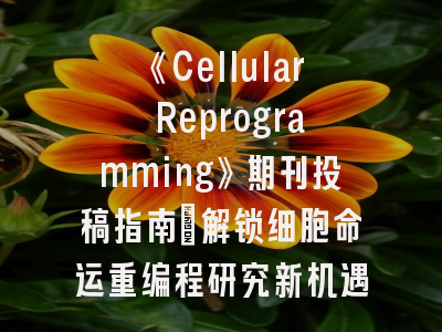 《Cellular Reprogramming》期刊投稿指南｜解锁细胞命运重编程研究新机遇