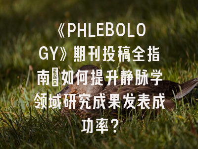 《PHLEBOLOGY》期刊投稿全指南：如何提升静脉学领域研究成果发表成功率？