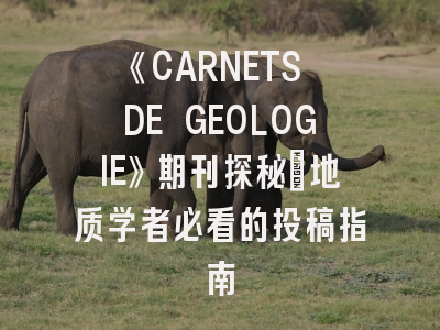 《CARNETS DE GEOLOGIE》期刊探秘_地质学者必看的投稿指南