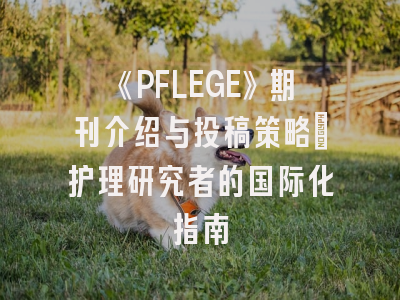 《PFLEGE》期刊介绍与投稿策略：护理研究者的国际化指南