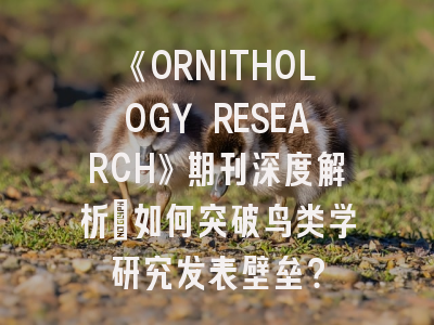《ORNITHOLOGY RESEARCH》期刊深度解析：如何突破鸟类学研究发表壁垒？