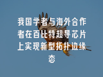 我国学者与海外合作者在百比特超导芯片上实现新型拓扑边缘态