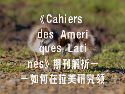 《Cahiers des Ameriques Latines》期刊解析——如何在拉美研究领域发出学术强音？
