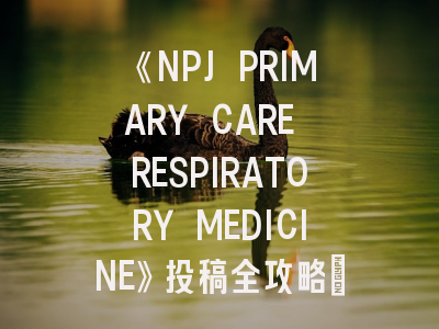 《NPJ PRIMARY CARE RESPIRATORY MEDICINE》投稿全攻略：科研萌新如何突破5分壁垒？