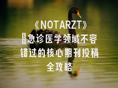 《NOTARZT》：急诊医学领域不容错过的核心期刊投稿全攻略