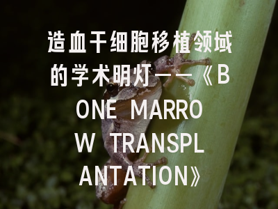 造血干细胞移植领域的学术明灯——《BONE MARROW TRANSPLANTATION》投稿全攻略