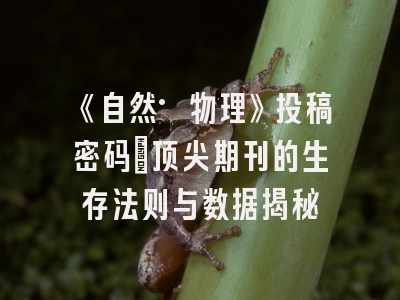 《自然·物理》投稿密码：顶尖期刊的生存法则与数据揭秘