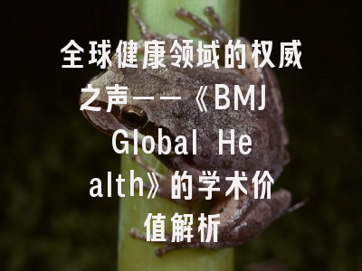 全球健康领域的权威之声——《BMJ Global Health》的学术价值解析